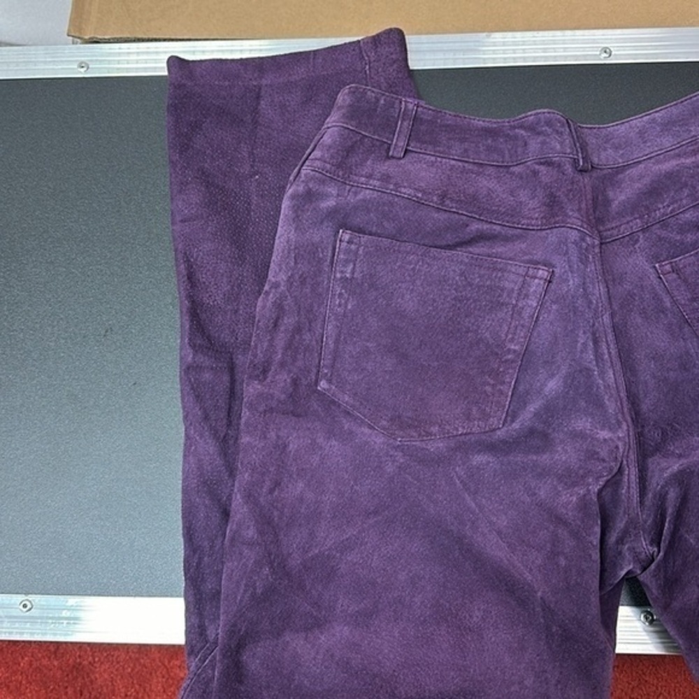 NWT Women’s bagatelle genuine leather purple Suade pants size 10 P